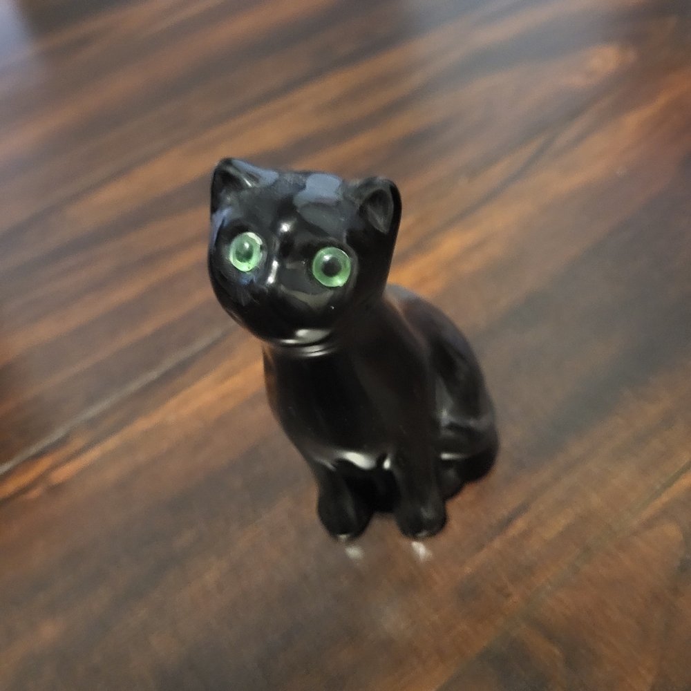 Vintage Black Cat Figurine